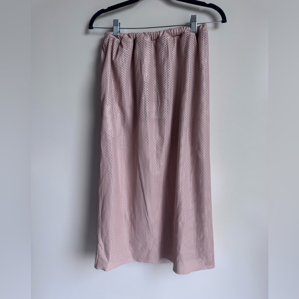CAROLINE BOSMANS Amino Acid Skirt Perforated Skin Pink Size 14 NEW Avant Garde - Picture 3 of 9